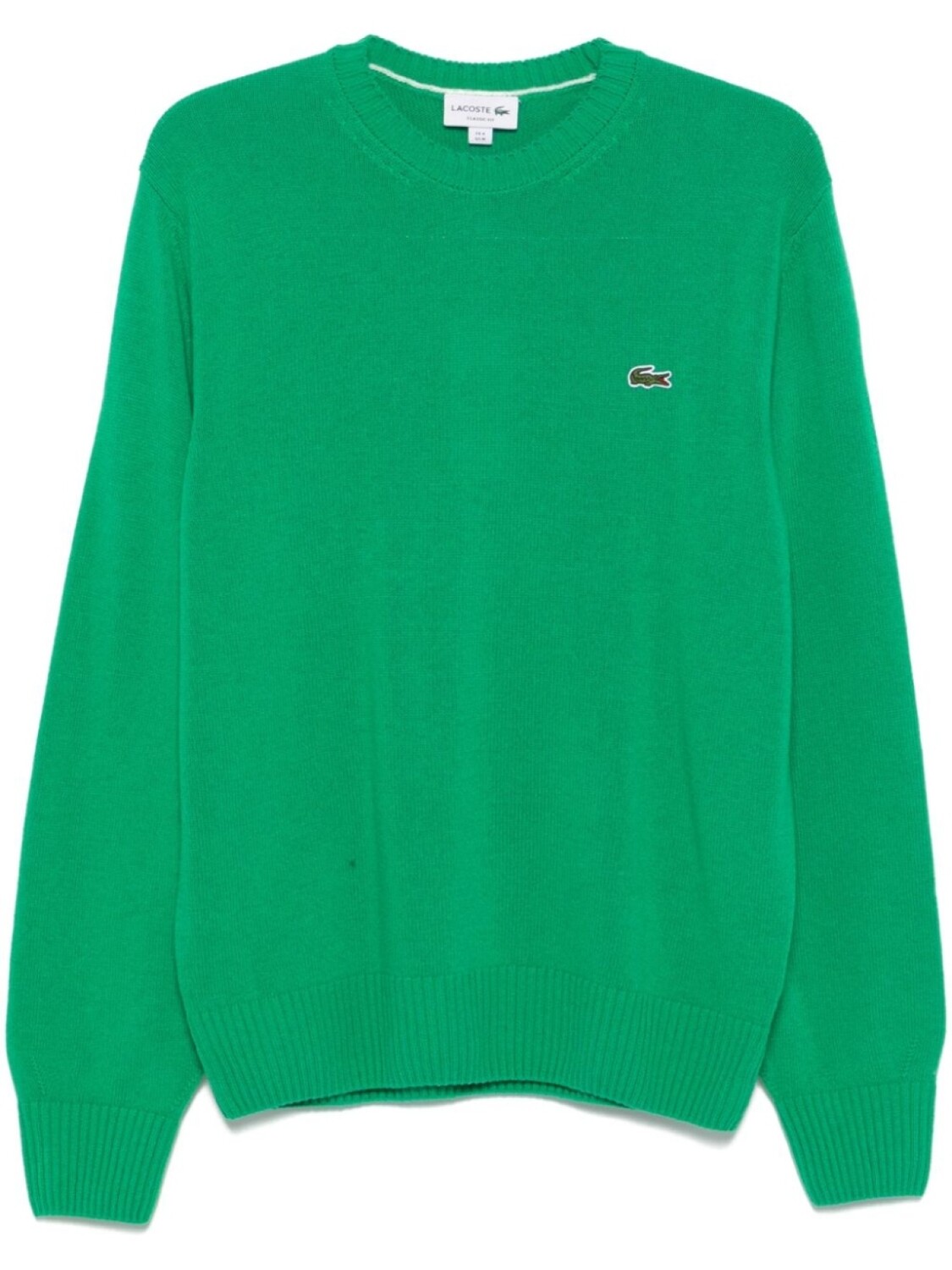 

Шерстяной свитер с круглым вырезом Lacoste, зеленый