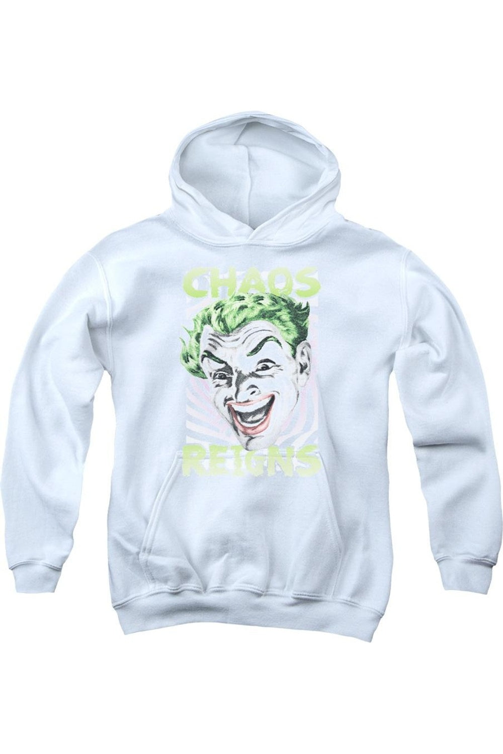 

Толстовка с капюшоном Batman Classic Tv Chaos Reigns для молодежи Gildan, белый
