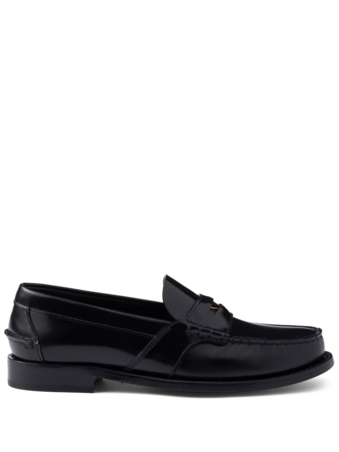 Кожаные лоферы Prada, черный