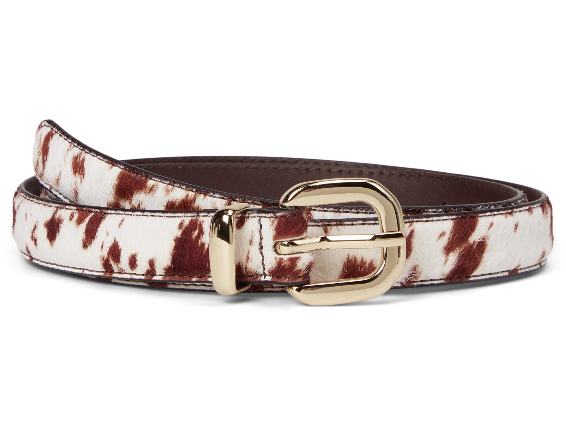 

Ремень Madewell Silvia Skinny Round Buckle Belt: Cow, цвет Soft Mahogany Multi