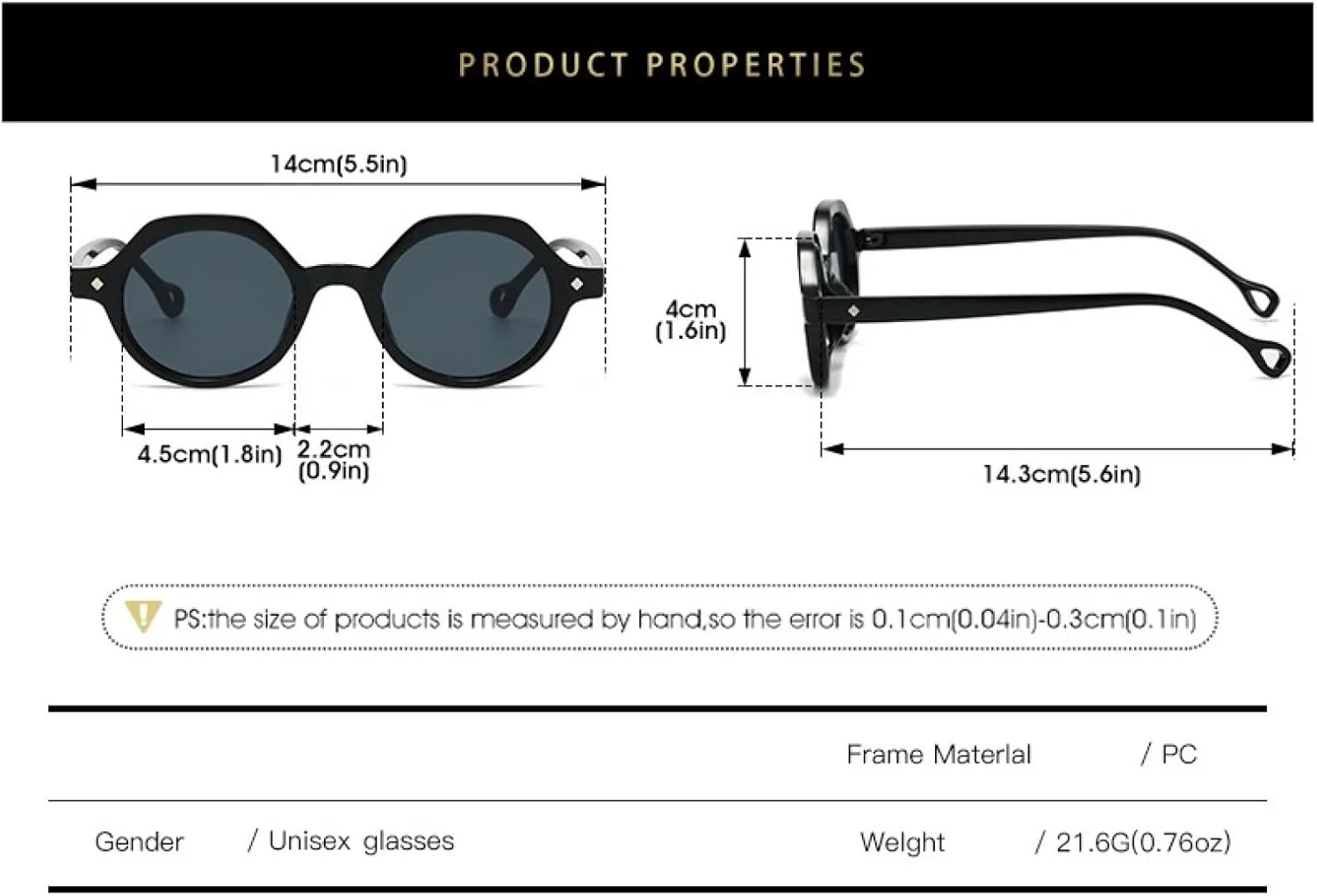 

Солнцезащитные очки с защитой UV400 | Круглые заклепки, панк-леопардовый принт | Для женщин и мужчин, для занятий спортом на открытом воздухе и вождения DSVIGF, Grey