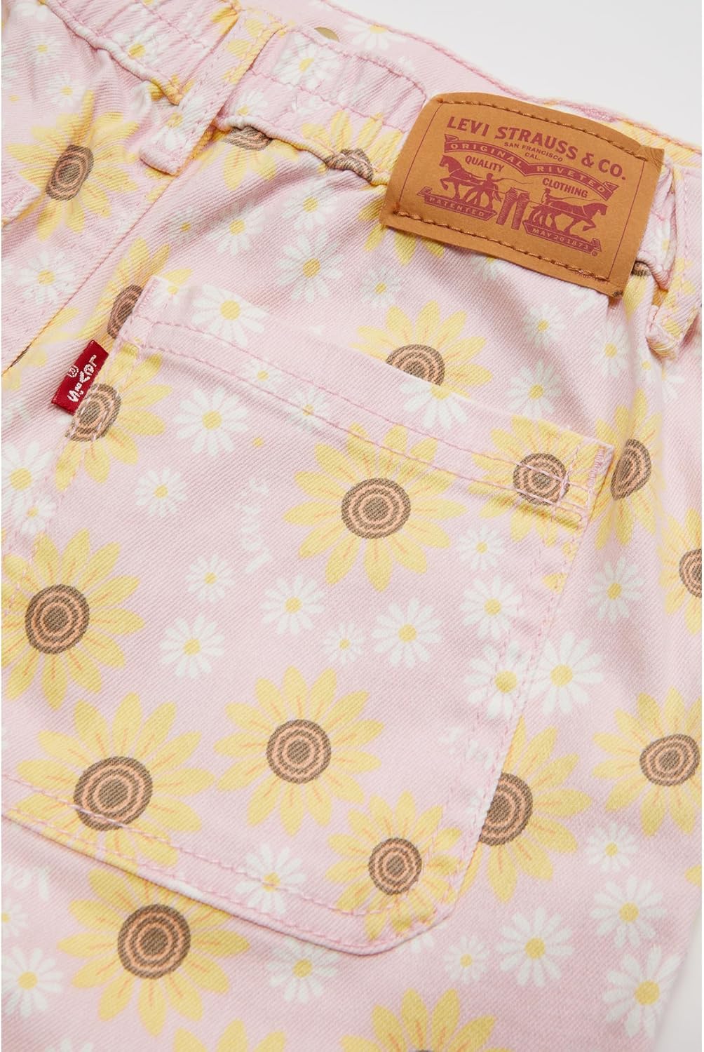 

Твиловые шорты Levi's с высокой талией для девочек (Big Kid), Chalk Pink