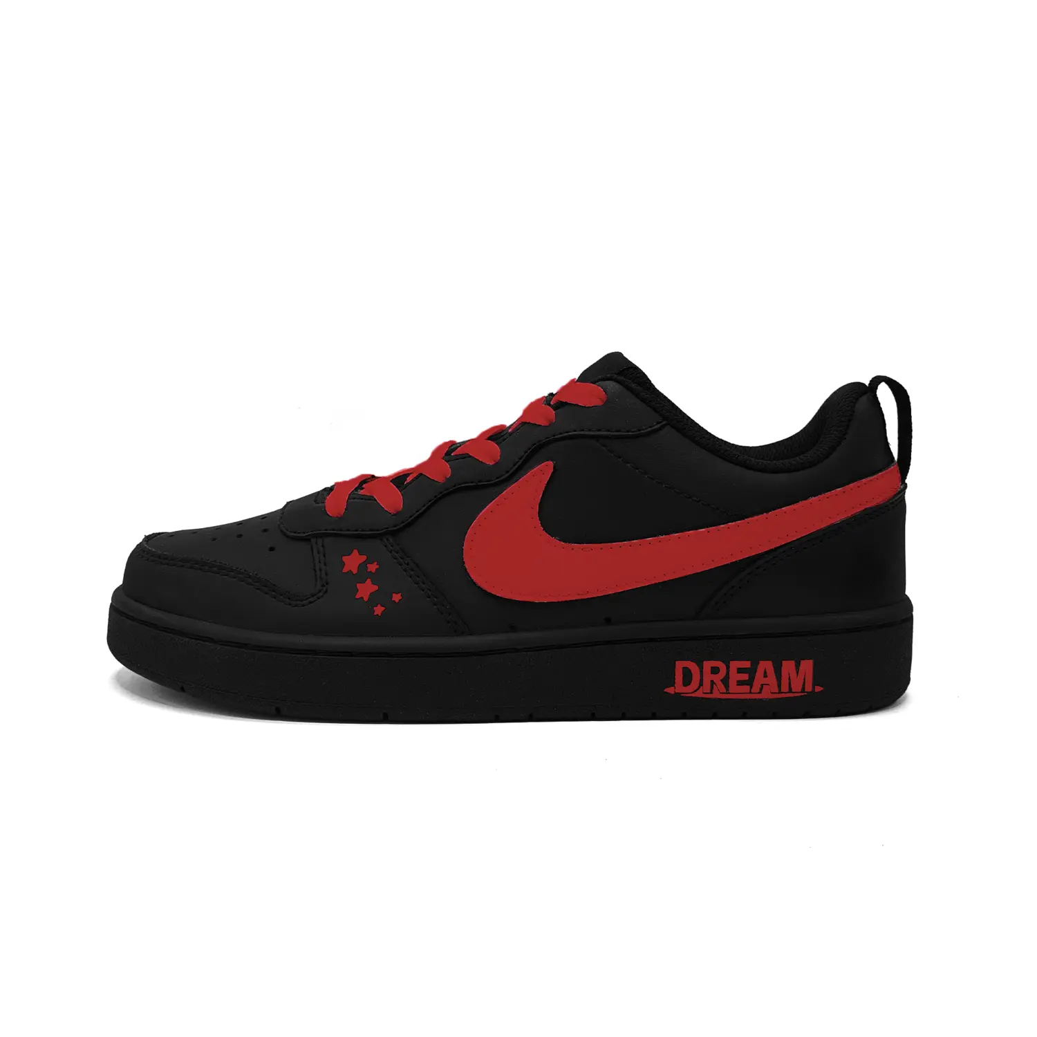 

Nike Court Borough Dream Chasing нескользящие устойчивые к истиранию низкие детские скейтбординговые кроссовки red kids'
