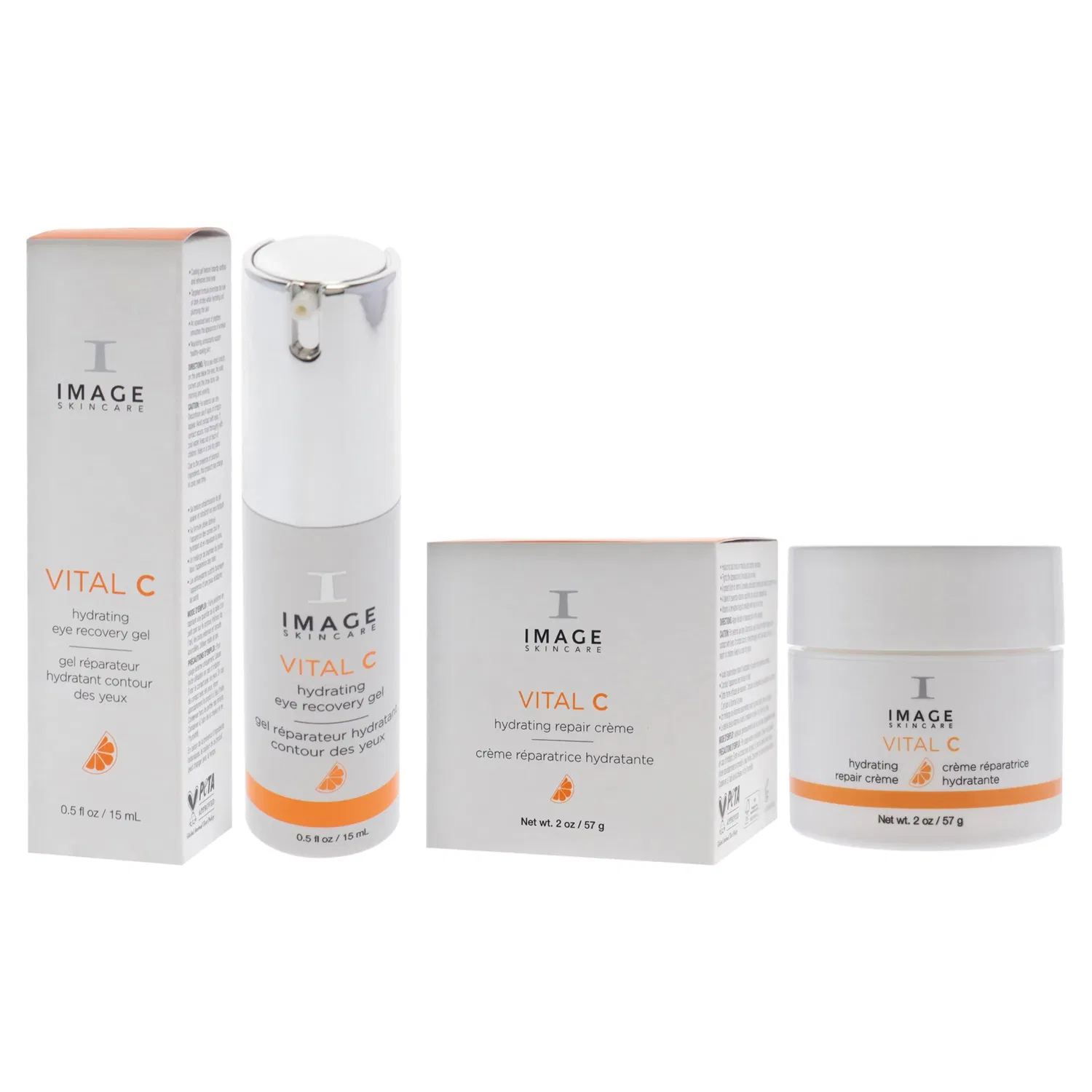 Набор Vital C Hydrating Repair Creme and Eye Recovery Gel Kit от Image для мужчин и женщин - 2 предмета: крем 50 г, гель 140 г, белый — фото 4