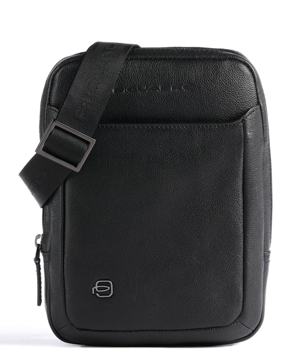 

Сумка на плечо Black Square из зерненой яловой кожи Piquadro, черный