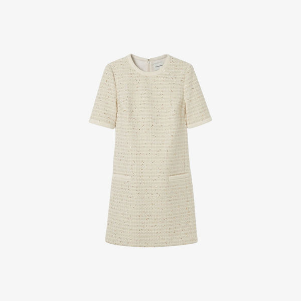 

Платье короткое Claudie Pierlot с круглым вырезом, кремовый