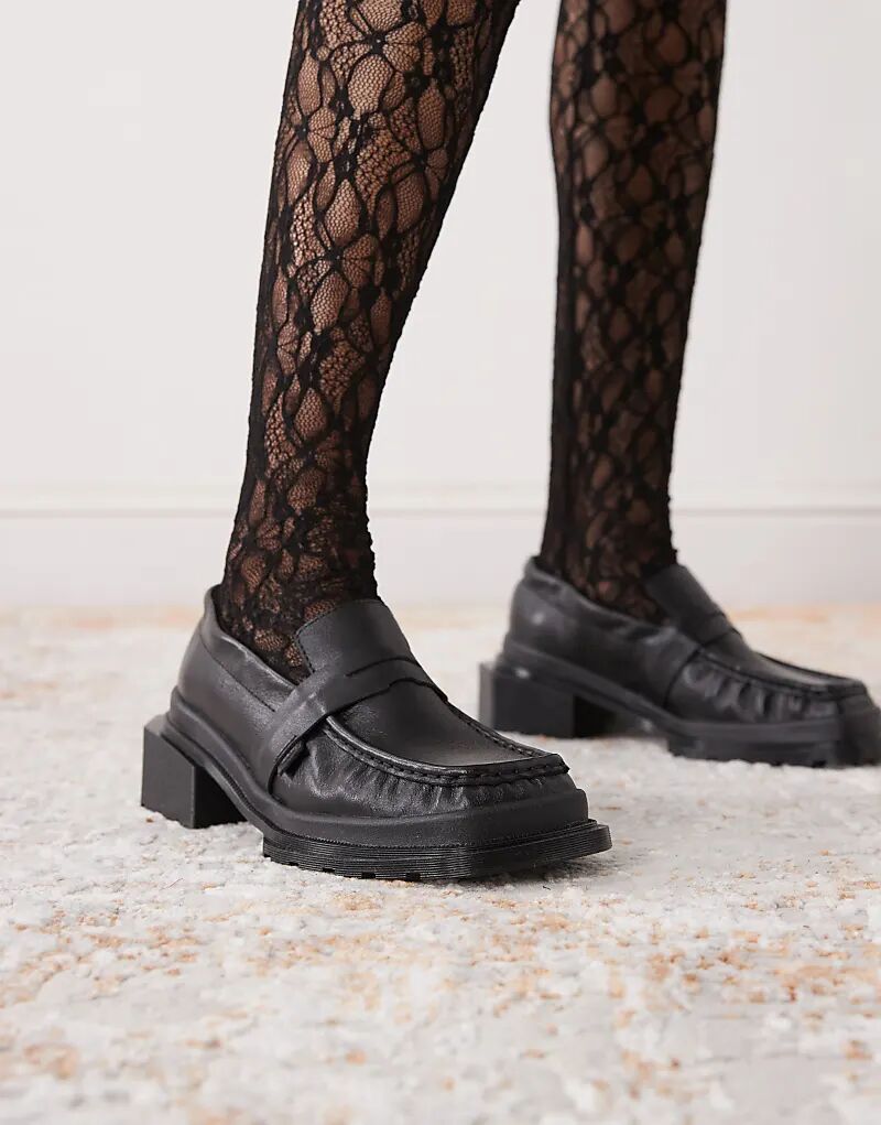 Лоферы Dr Martens Maybole с рюшами черного цвета