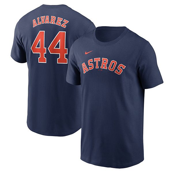 

Футболка мужская yordan alvarez navy houston astros fuse name & number Nike