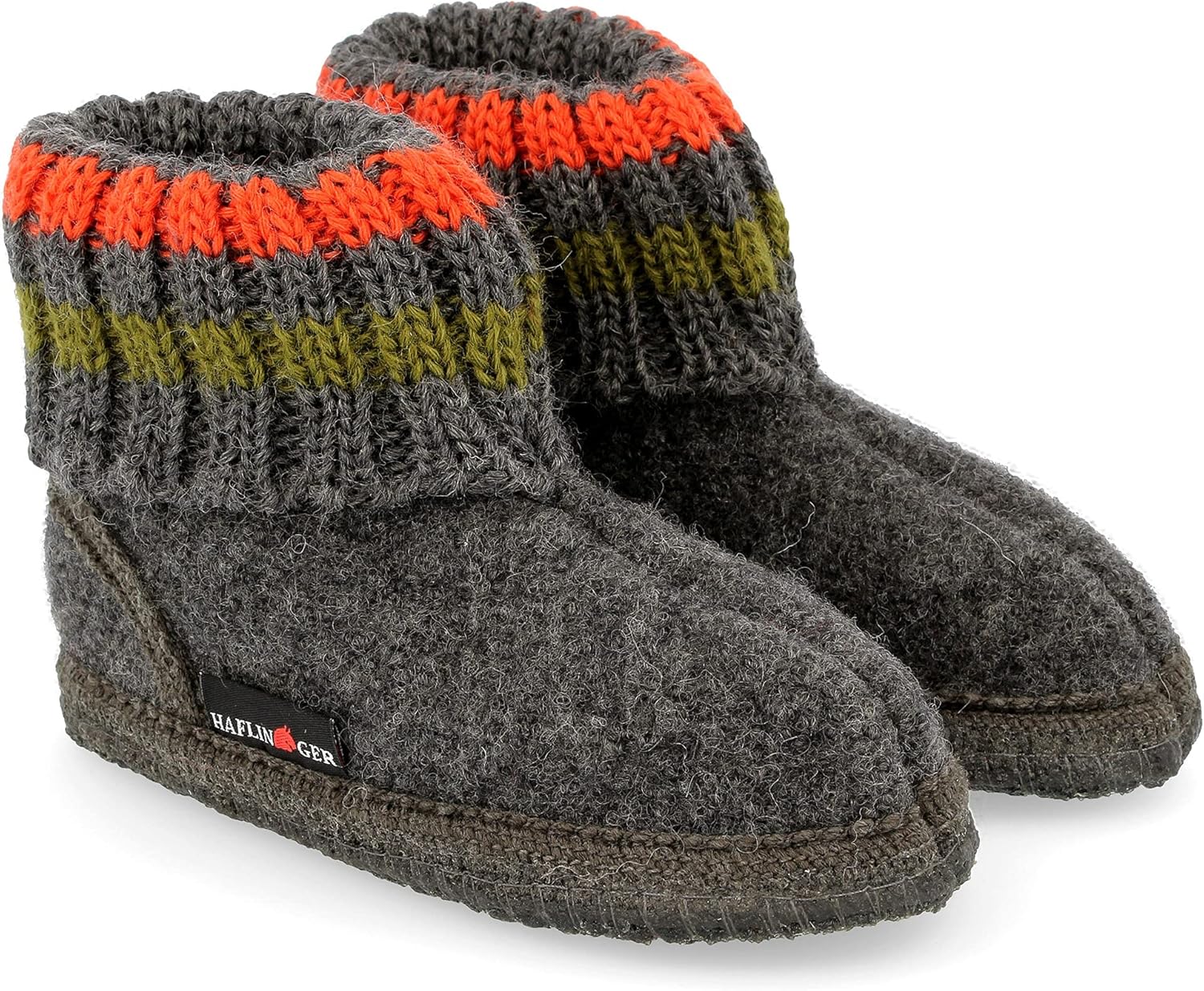Тапочки HAFLINGER Paul немецкие с воротником, из чистой шерсти, унисекс, Anthracite — фото 3