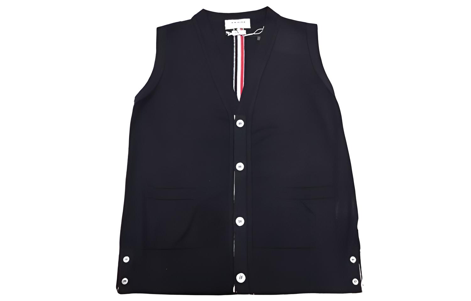 

THOM BROWNE Мужская жилетка морской синий, Marine Blue
