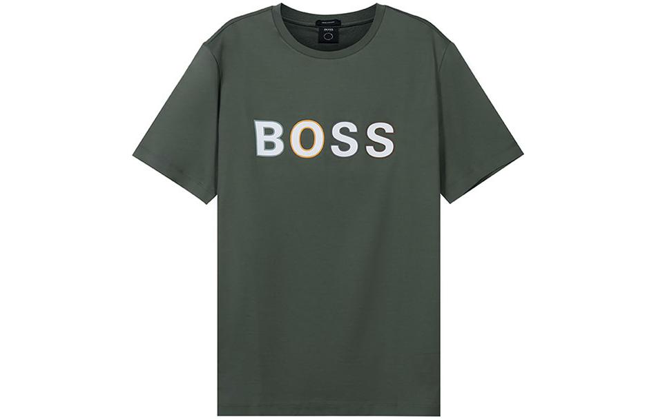 

Футболка мужская армейского зеленого цвета HUGO BOSS