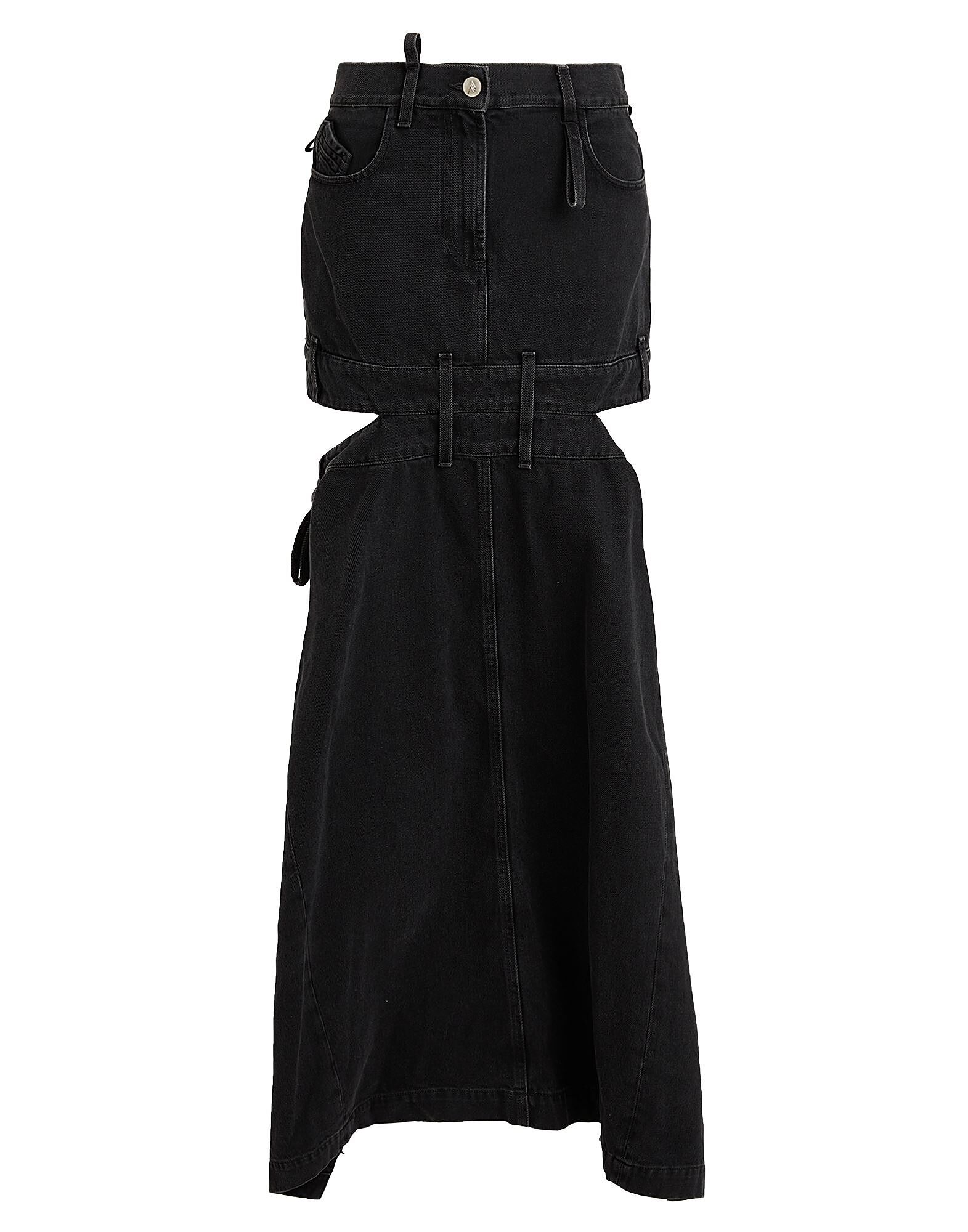 

Джинсовая юбка The Attico, черный