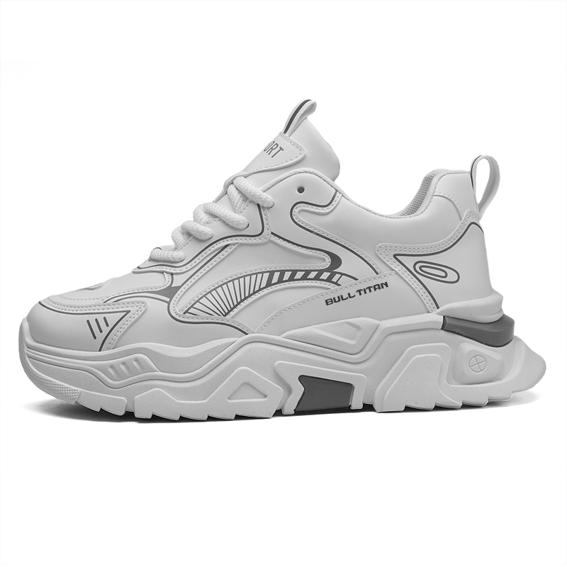 

Мужские массивные кроссовки Low-Top GONG NIU JU REN, белый