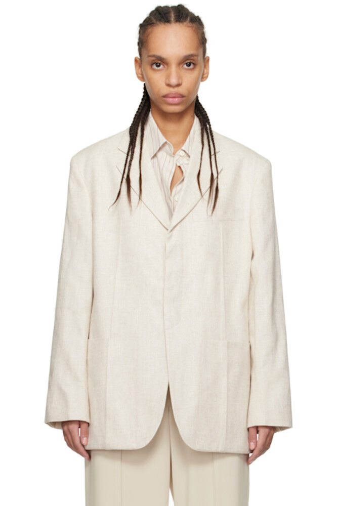 

Бежевый блейзер Le Chouchou 'La Veste d'Homme' JACQUEMUS