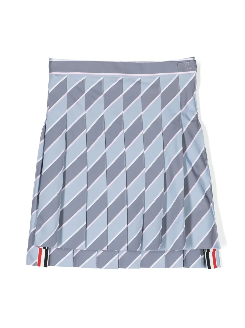 

Полосатая юбка со складками Thom Browne Kids, серый