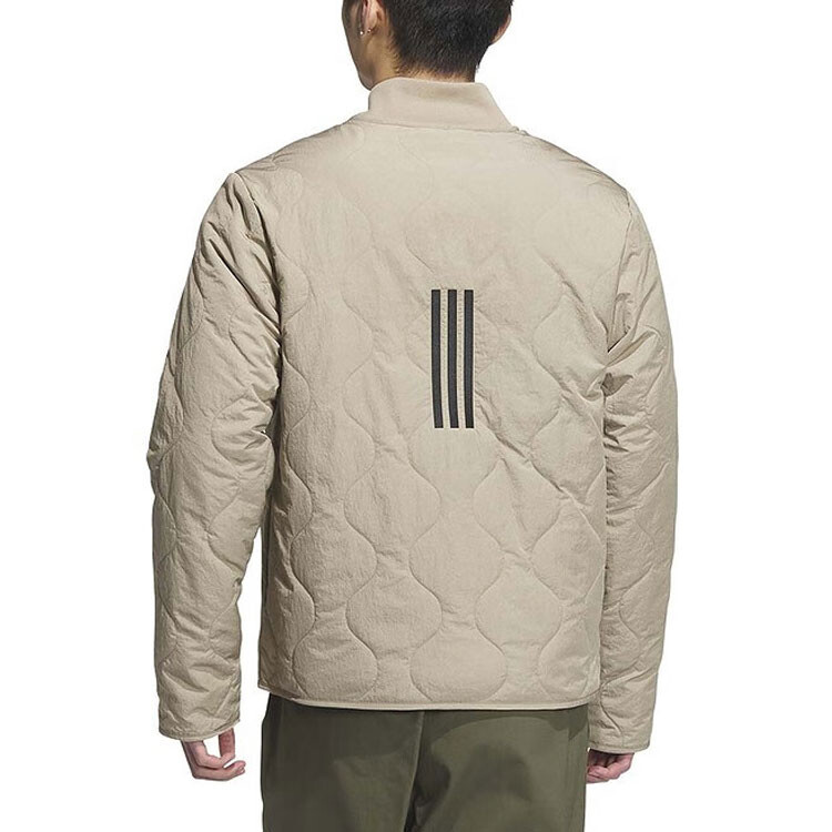Стеганая куртка Adidas Windproof Sports Casual Cotton, хаки — фото 3