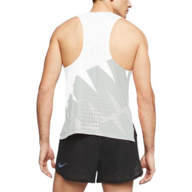 Жилет Men's Nike Chest logo Printing Breathable Running Sports White Vest — фото 2