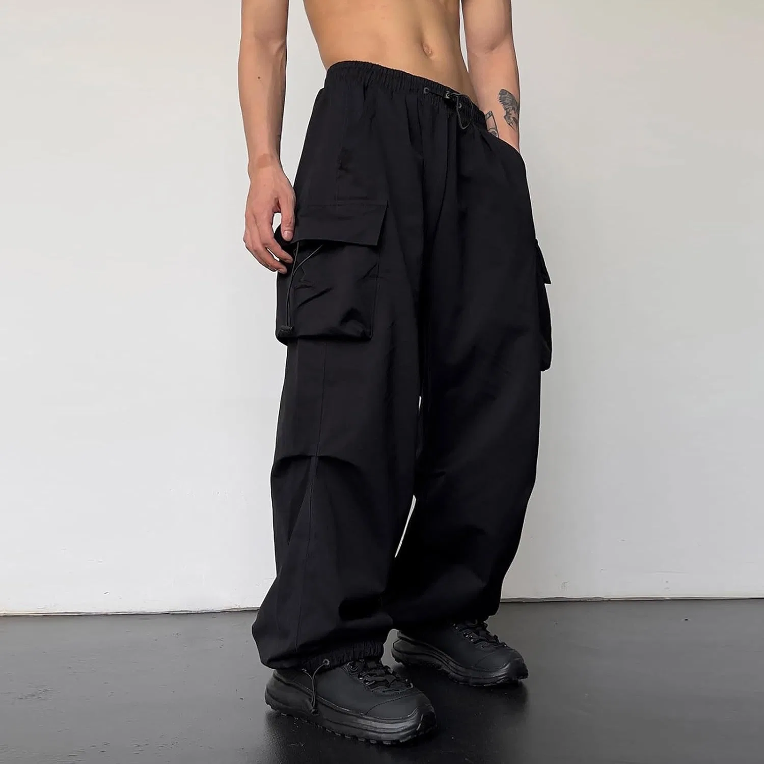 Джинсы Baggy Cargo, Black — фото 4