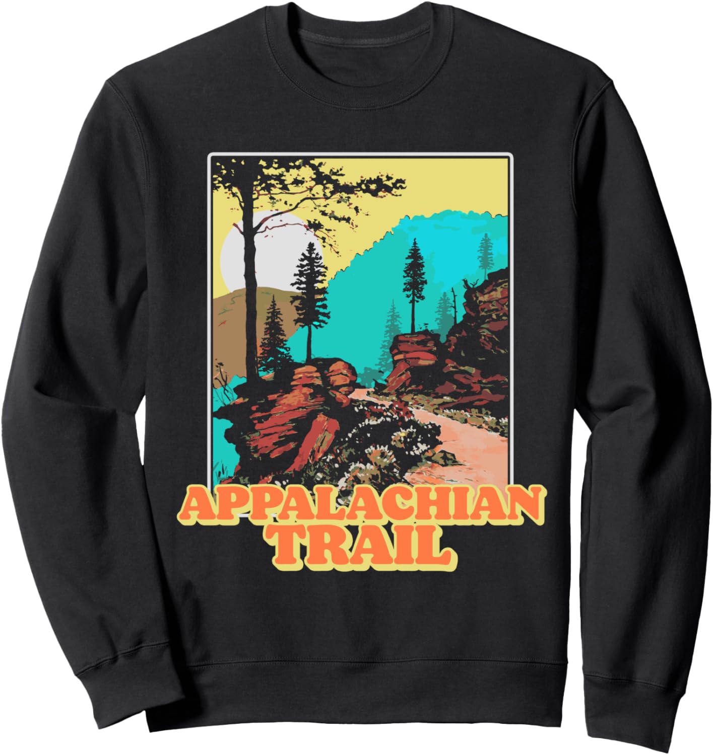 

Винтажная толстовка в стиле ретро с изображением гор, открывающимся с Аппалачской тропы The Public Lands Outdoor Lab, черный