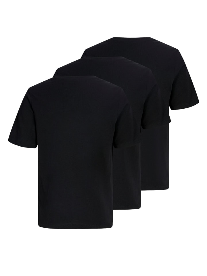 Набор из 3 футболок JJEORGANIC BASIC TEE JNR черного цвета — фото 4