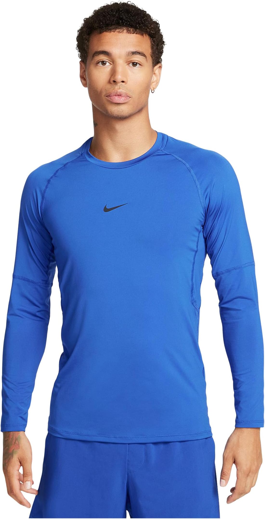 

Топ Nike Pro Dri-fit Slim Long-sleeve Fitness Top, цвет Game Royal/Black
