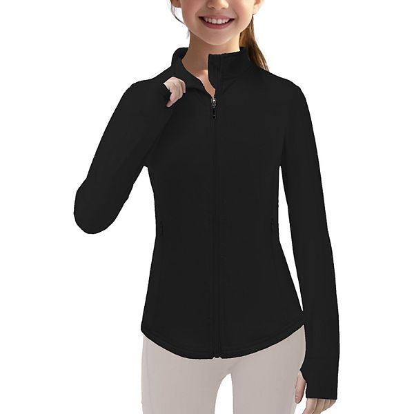 

Детская спортивная куртка с длинным рукавом на молнии и карманами для защиты от солнца Elitechoice, Black