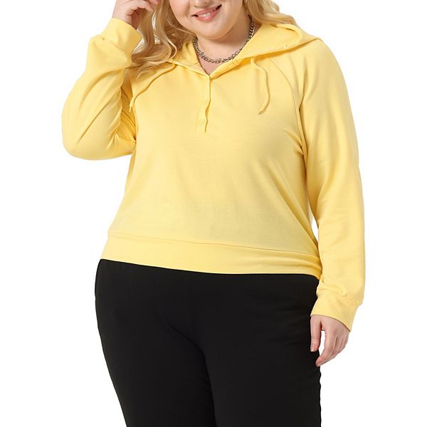 

Толстовка с капюшоном на пуговицах и кулиской для женщин Plus Size Agnes Orinda, Yellow, Желтый, Толстовка с капюшоном на пуговицах и кулиской для женщин Plus Size Agnes Orinda, Yellow