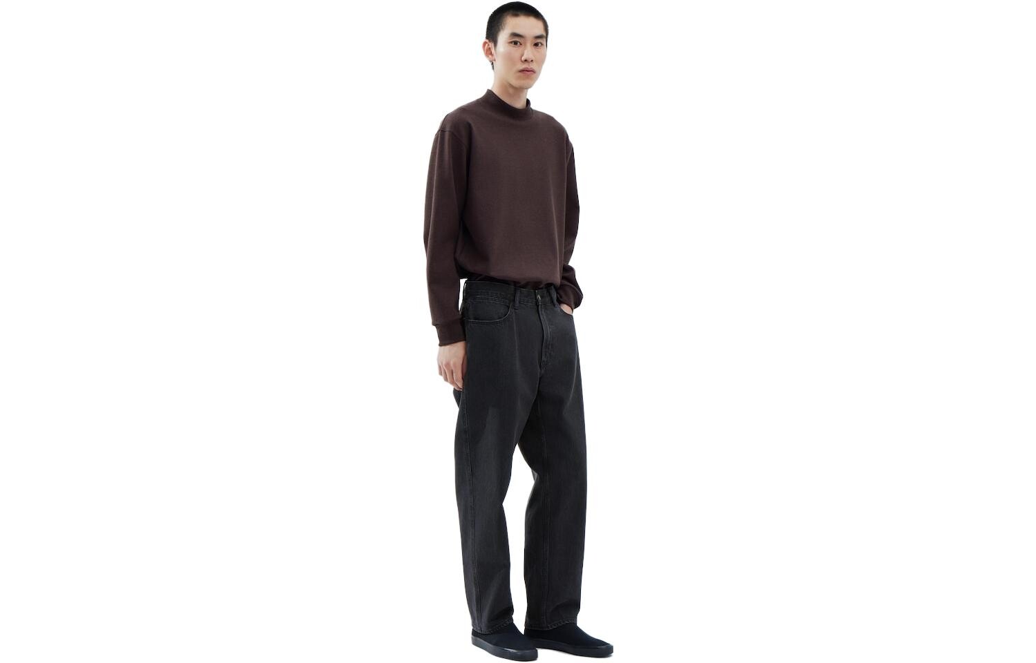 

Джинсы серии U для мужчин FW23 Uniqlo, темно-серый