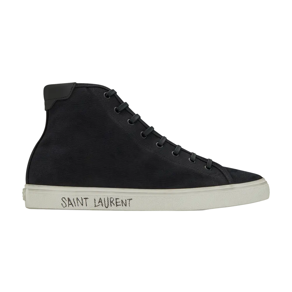 Ботинки Saint Laurent Malibu Mid, черный
