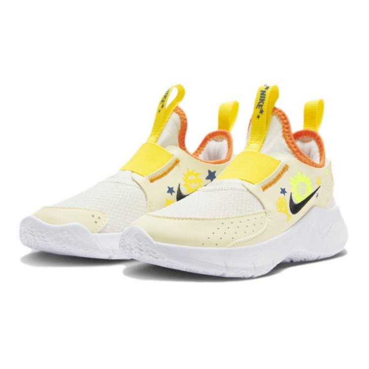 Кроссовки Flex Runner 3 Kids PS Low-top Sail White/Black/White/Fluescent Yellow/Bright Orange/Court Blue Nike, белый/голубой — фото 3