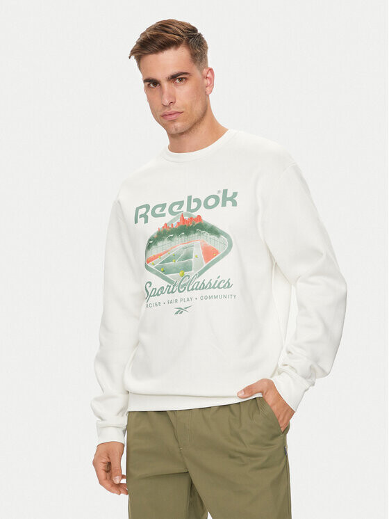 

Толстовка regular fit Reebok, белый