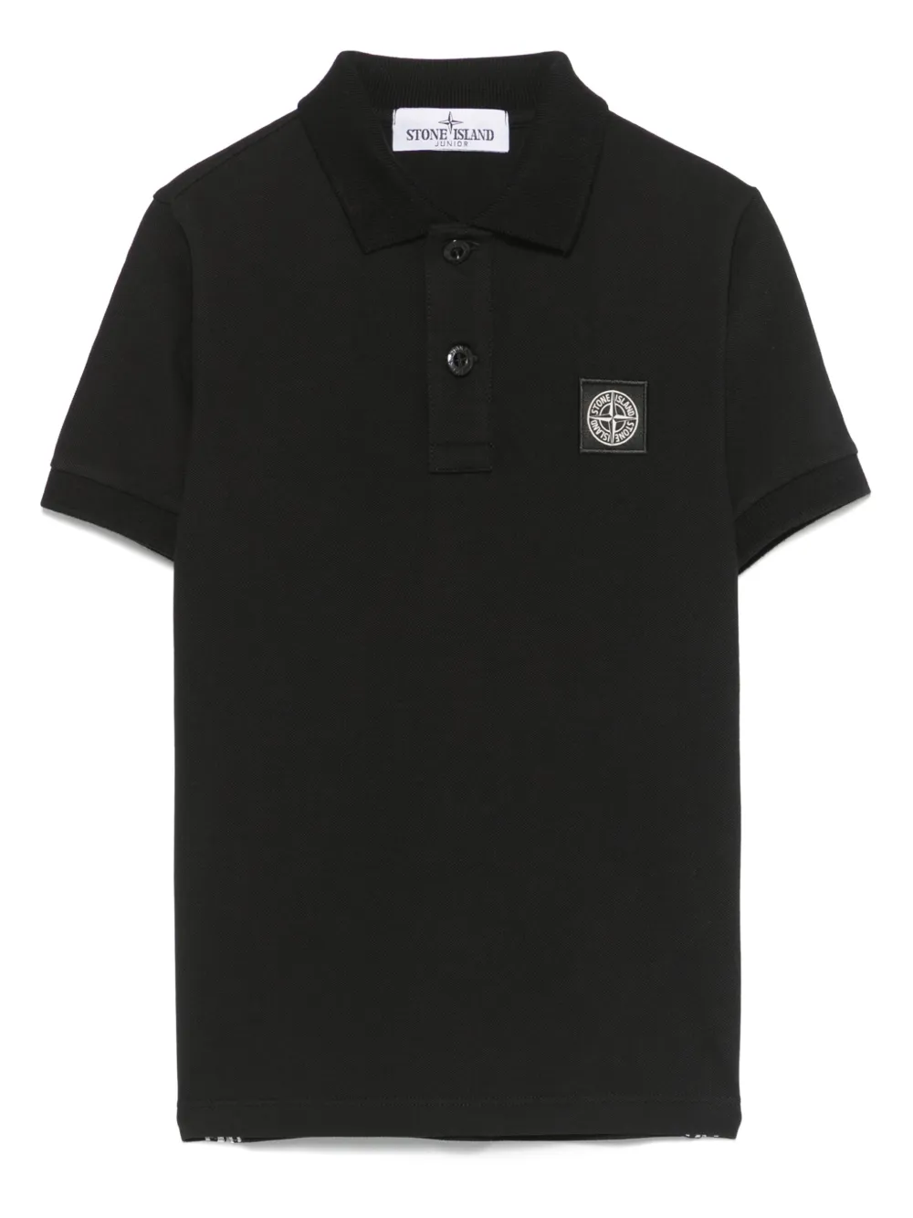 

Рубашка поло с логотипом Compass Stone Island Junior, черный