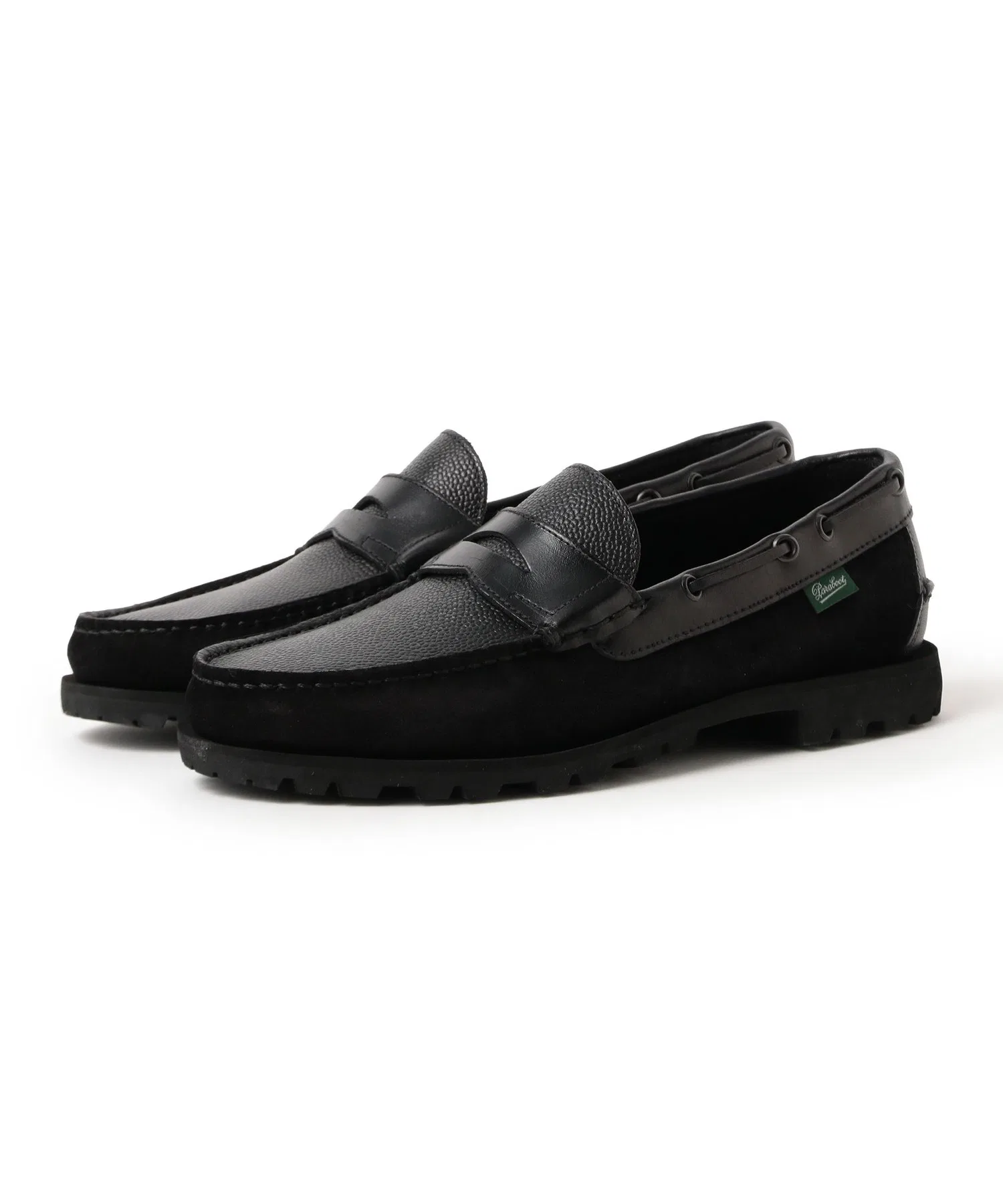 Мужские кожаные лоферы Paraboot Corsica чёрные