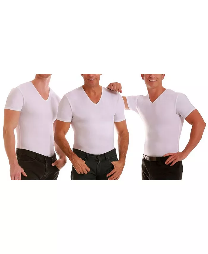 

Insta Slim Мужские Футболки с V-образным вырезом и коротким рукавом, компрессионные, 3 шт Instaslim, белый