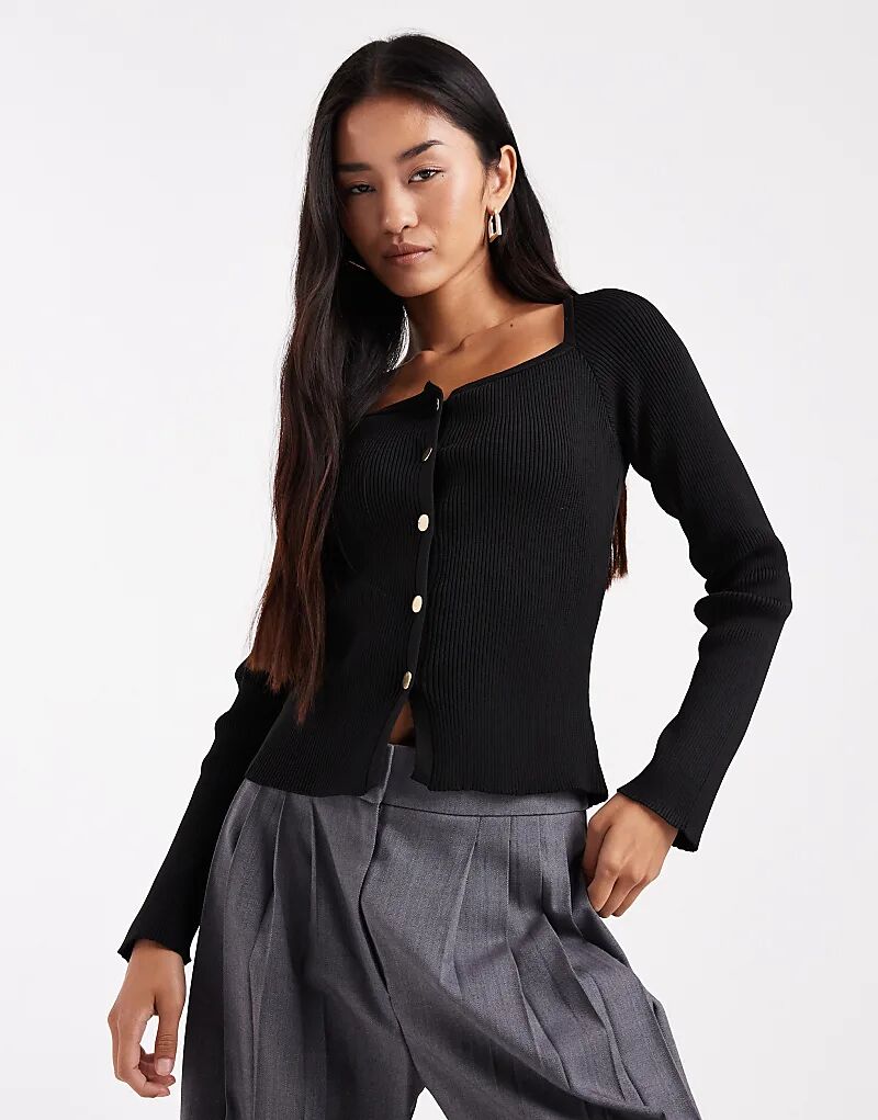 

Топ Miss Selfridge с пуговицами и рубчиком