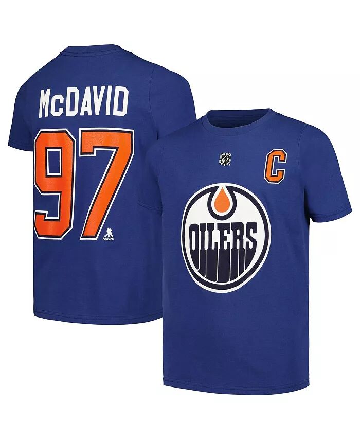 

Футболка с именем и номером капитана Big Boys Connor McDavid Blue Edmonton Oilers Outerstuff