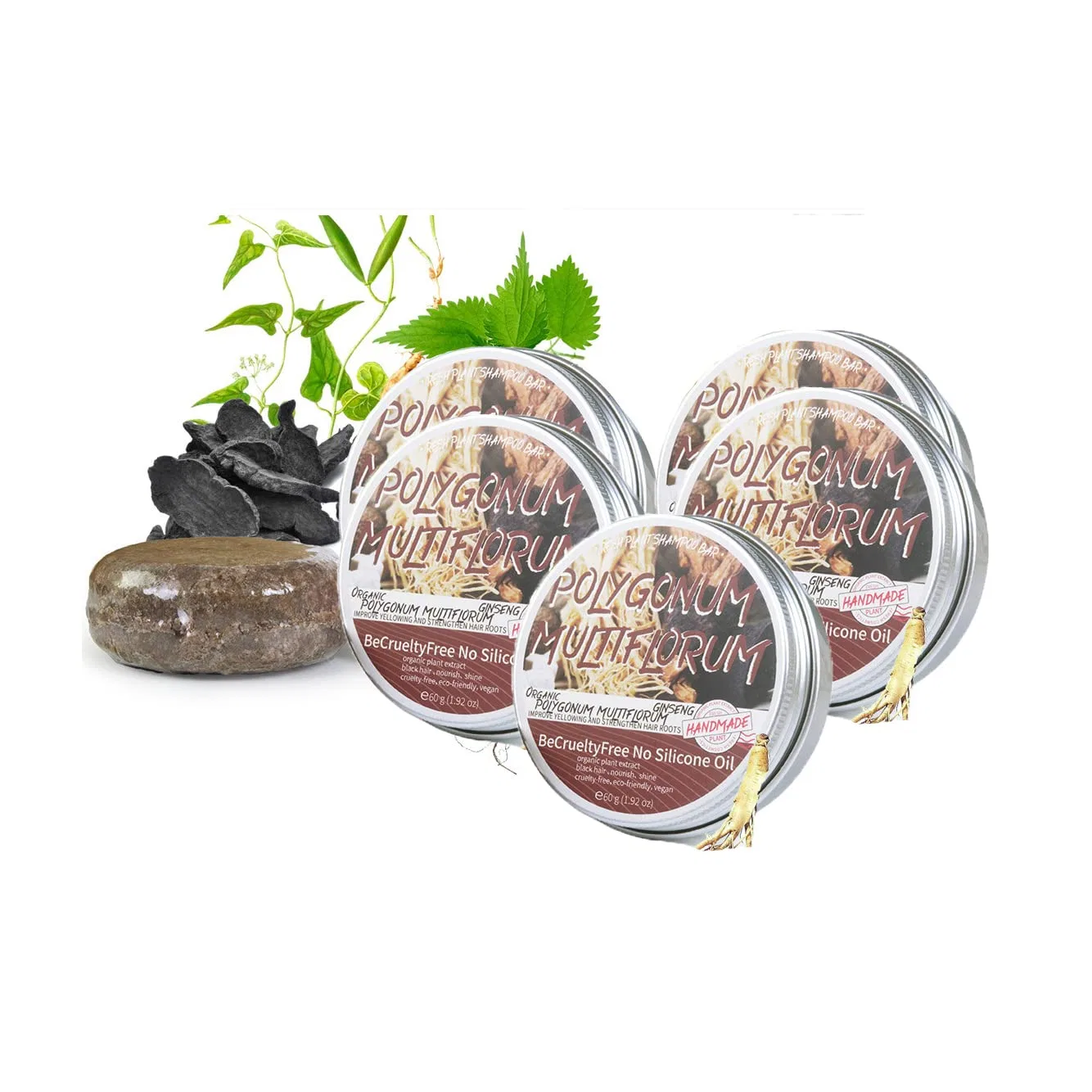 Твердый шампунь для затемнения волос XIRUJNFD Xirujnfd, 5 Pieces.