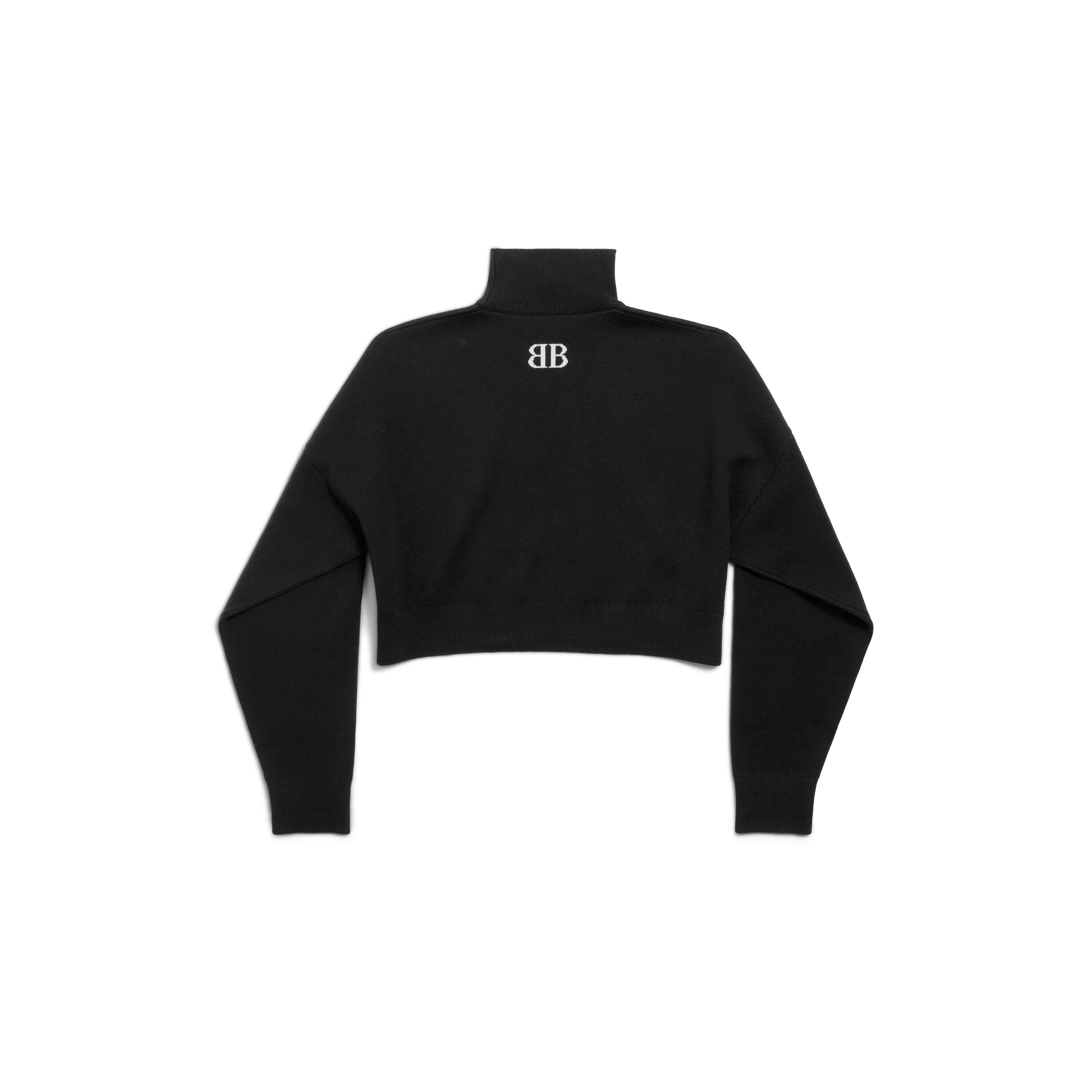 

Укороченный хай-нек джемпер BALENCIAGA, черный/белый