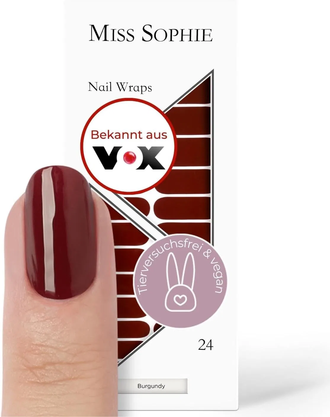 Набор наклеек для ногтей «Burgundy» от Miss Sophie Miss Sophie, Burgundy