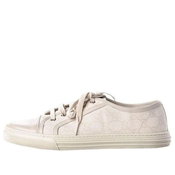 

Кроссовки gg low canvas 'cotton washed - white' Gucci, белый