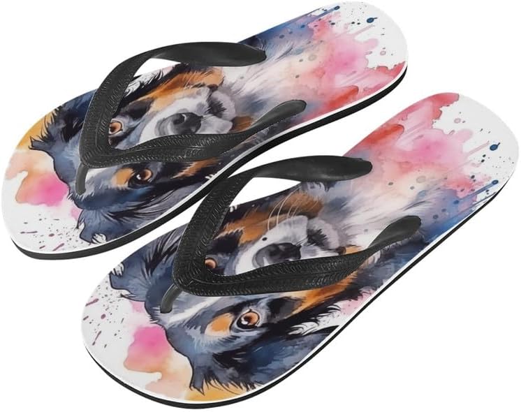 

Женские сандалии Semiouray с принтом граффити и бабочками, классические шлепанцы для пляжа, удобные шлепанцы, Colorful Border Collie
