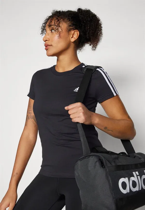 Футболка Adidas Sportswear Essentials stripes print t-shirt, черный/белый — фото 4
