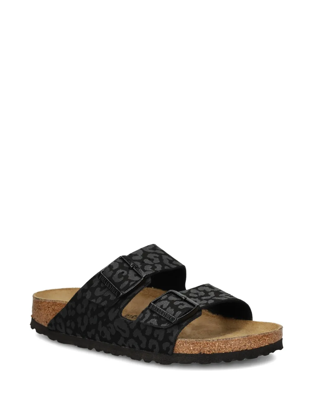 Сандалии с пряжкой и леопардовым принтом BIRKENSTOCK, черный — фото 2