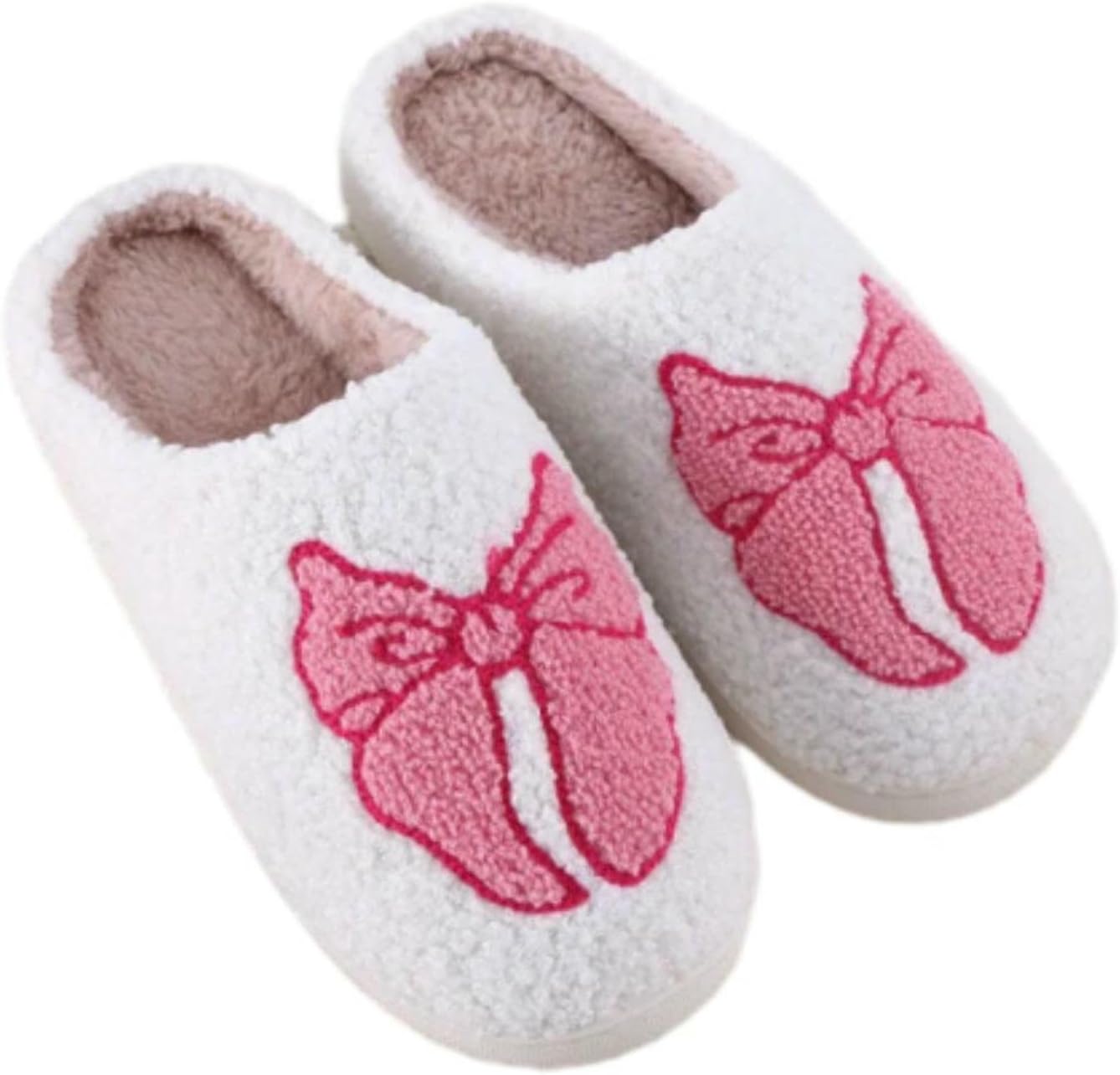 

Женские и мужские зимние милые модные теплые домашние тапочки из мягкого флиса, удобная повседневная обувь для дома Dcehgew, Pretty Bow
