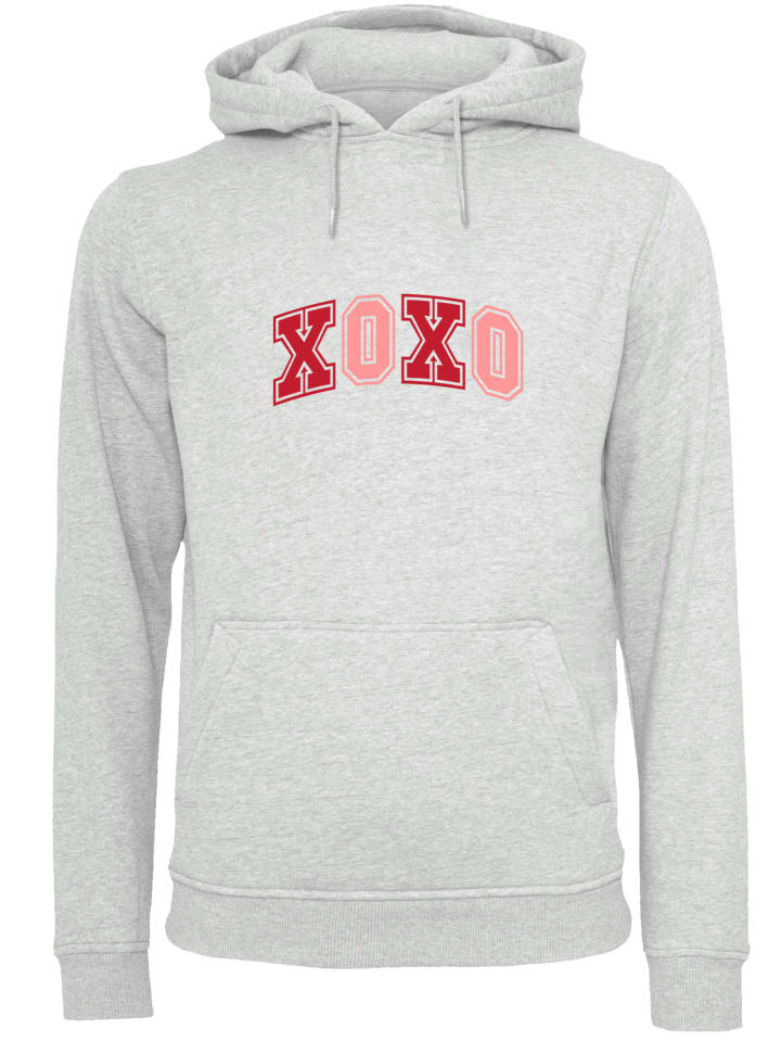 

Толстовка с капюшоном xoxo Varsity College Style ко Дню святого Валентина в цвете серый меланж F4NT4STIC