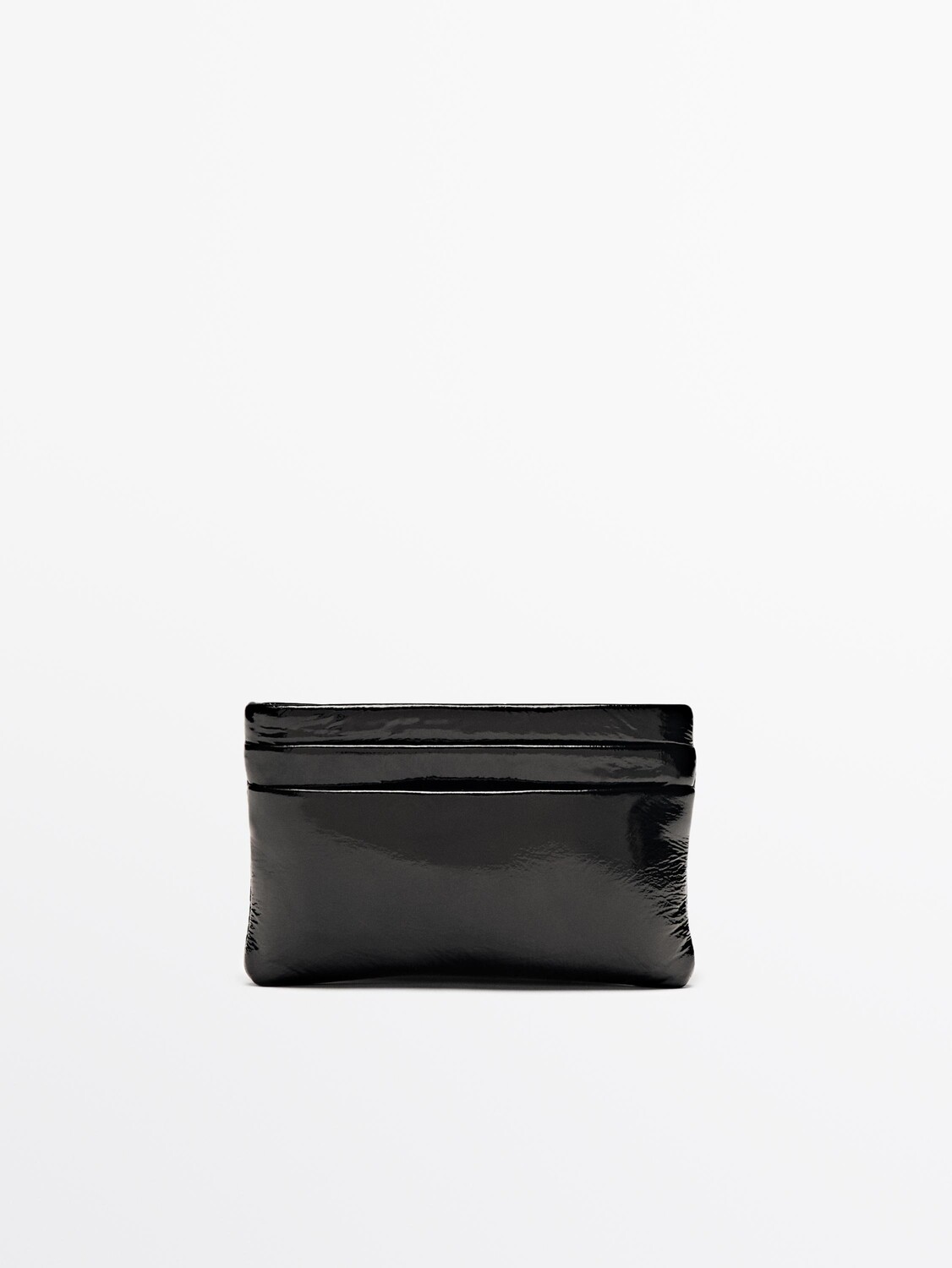 

Кошелек для карт из толстой кожи наппа Massimo Dutti, черный