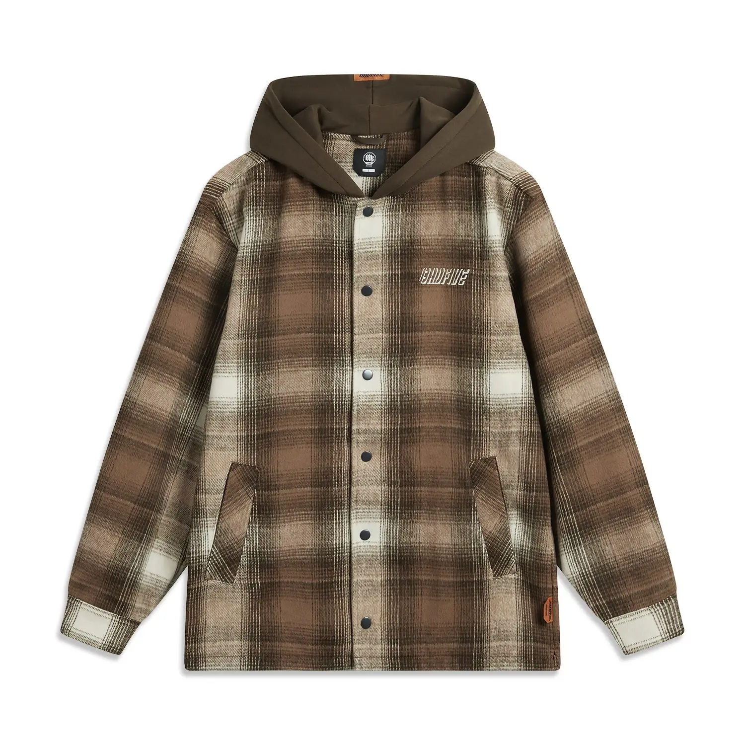 

LINING Куртка баскетбольная мужская коричневая в клетку, Brown Plaid