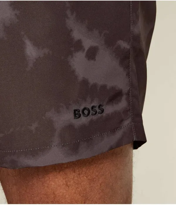 Плавки с изображением рыбы-льва regular fit Boss, коричневый — фото 3