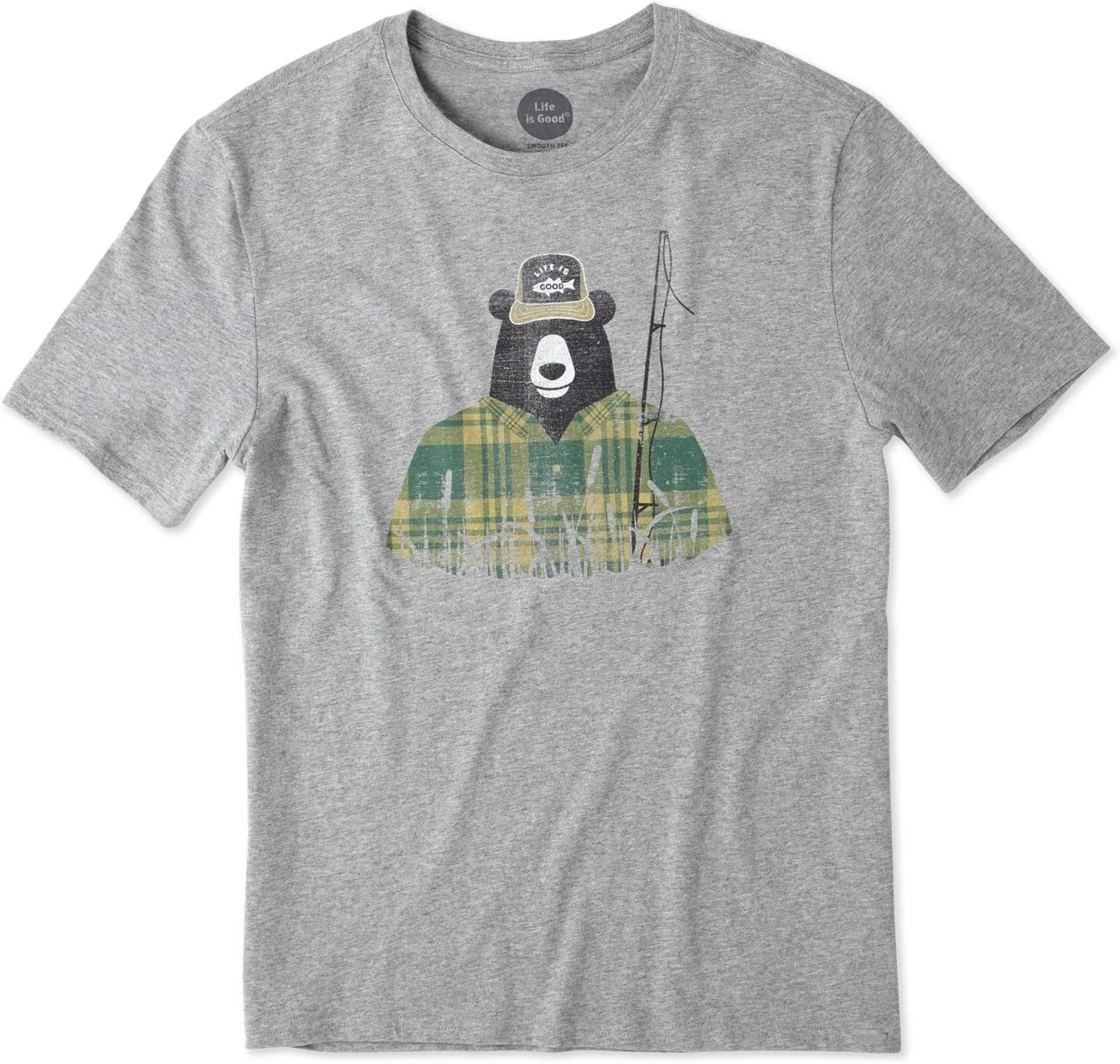 

Футболка Life is good Men's Smooth Tee Fisher Bear Hthgry