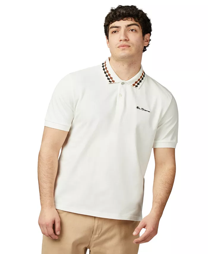 

Мужская рубашка поло с воротником Interest Ben Sherman, белый